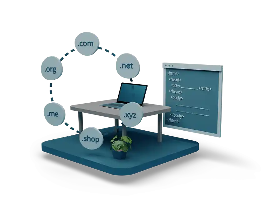 Domain and website development visual